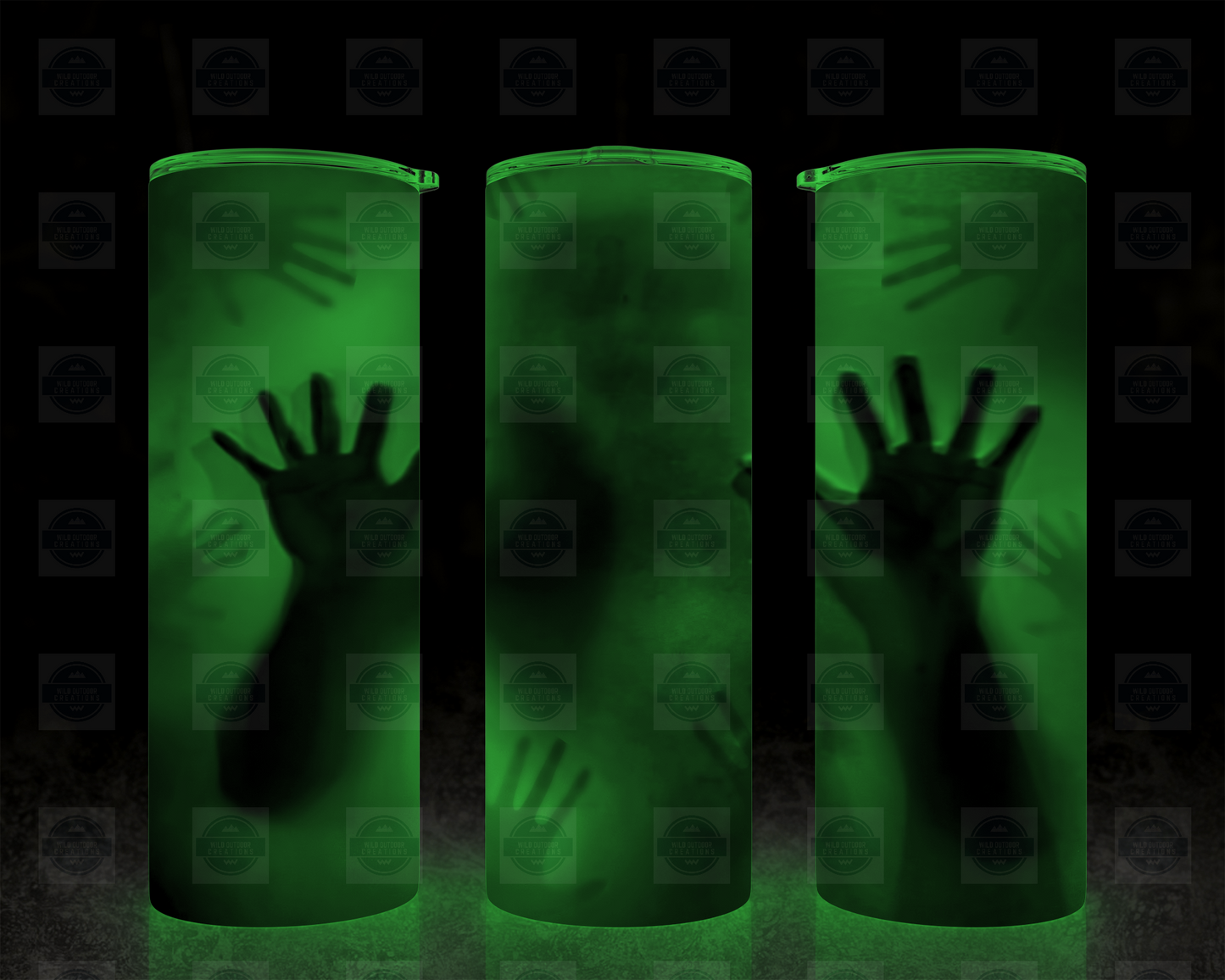 Glow-in-the-Dark Ghost Tumbler with Straw Lid - Spooky Halloween Drinkware