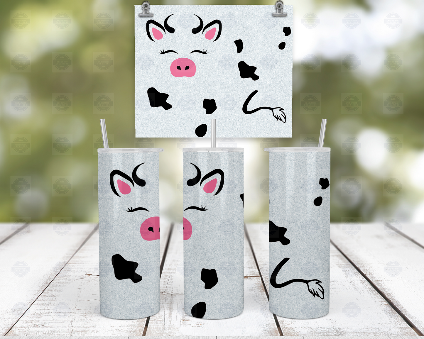 Cow Print Tumbler with Straw Lid - Travel Mug for Iced Coffee Ideal Cow Gifts for Girls