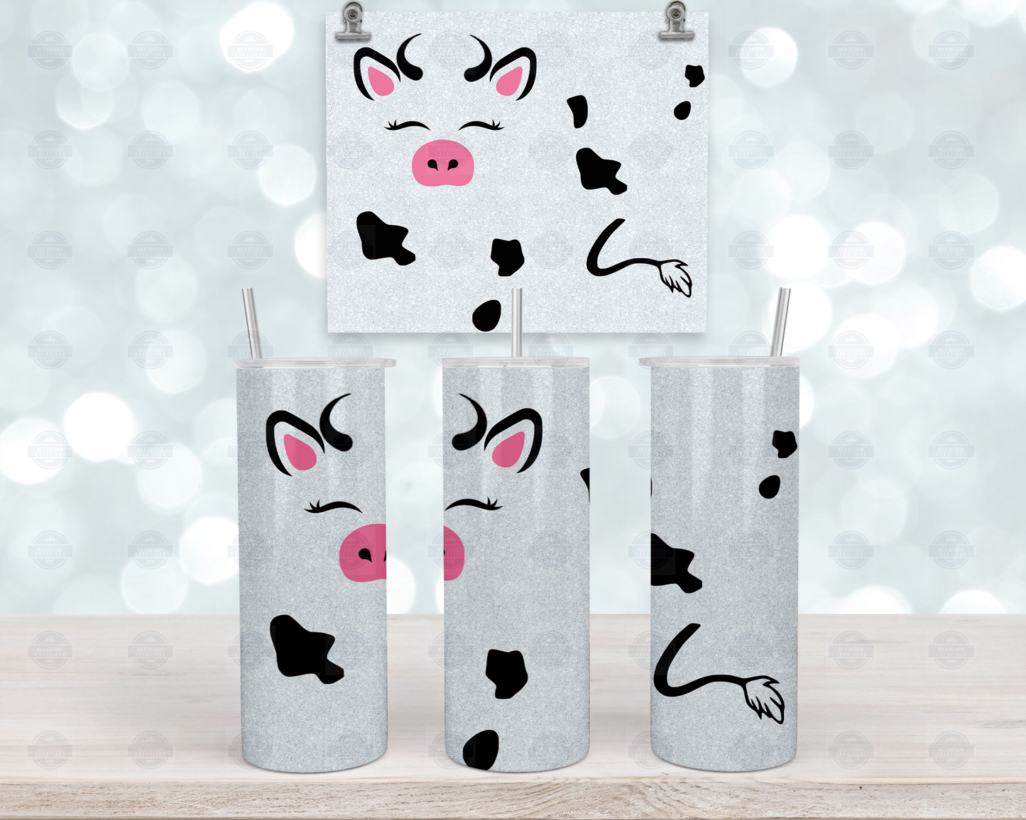 Cow Print Tumbler with Straw Lid - Travel Mug for Iced Coffee Ideal Cow Gifts for Girls