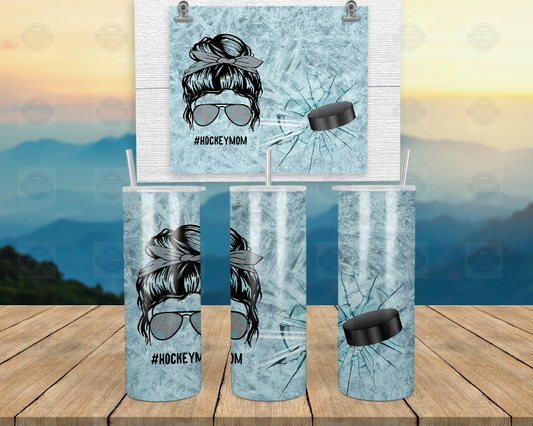 Hockey Mom Travel Tumbler with Lid - Perfect Gift for Road Trips and Hockey Lovers