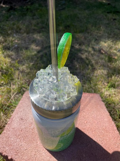 3D Lid Mason Jars for Creative Margaritas Fun Drinks - Perfect for Lime Lovers
