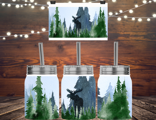 Moose Travel Mug with Lid and Straw - Perfect Outdoorsy Gift for Dad
