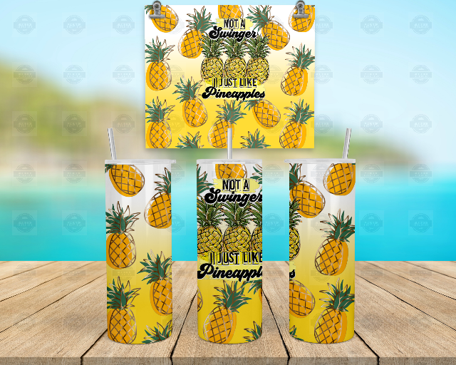 Pineapple Iced Coffee Tumbler with Lid Straw - Fun Design for Summer Sips