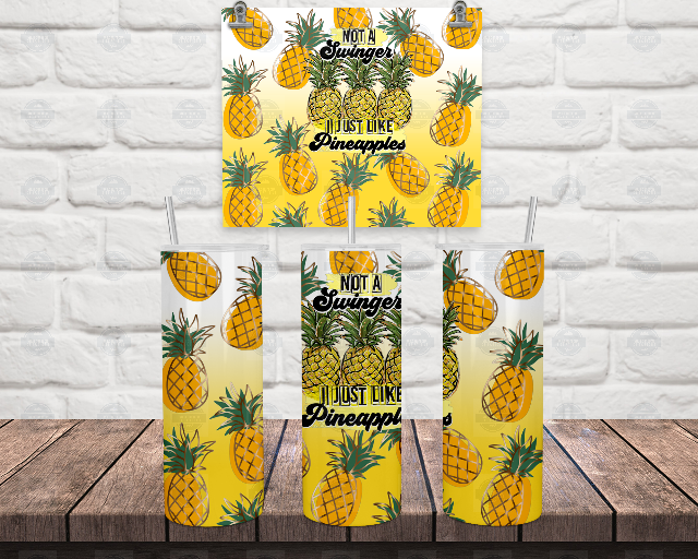 Pineapple Iced Coffee Tumbler with Lid Straw - Fun Design for Summer Sips