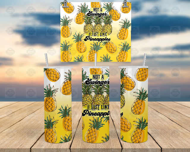 Pineapple Iced Coffee Tumbler with Lid Straw - Fun Design for Summer Sips
