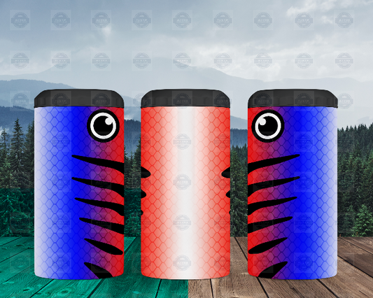 4-in-1 Patriotic Fish Lure Can Cooler  Perfect for Outdoor Adventures