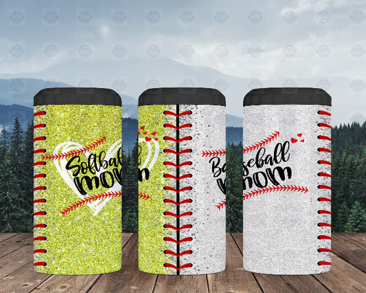 4-in-1 Can Cooler for Moms of Softball  Baseball Fans - Perfect Gift
