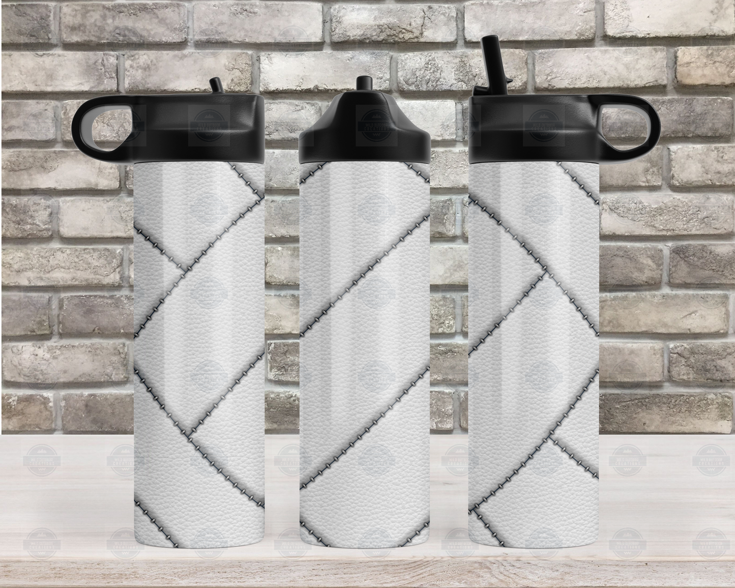 Volleyball-Themed 20oz Skinny Water Bottle with Flip Top Lid