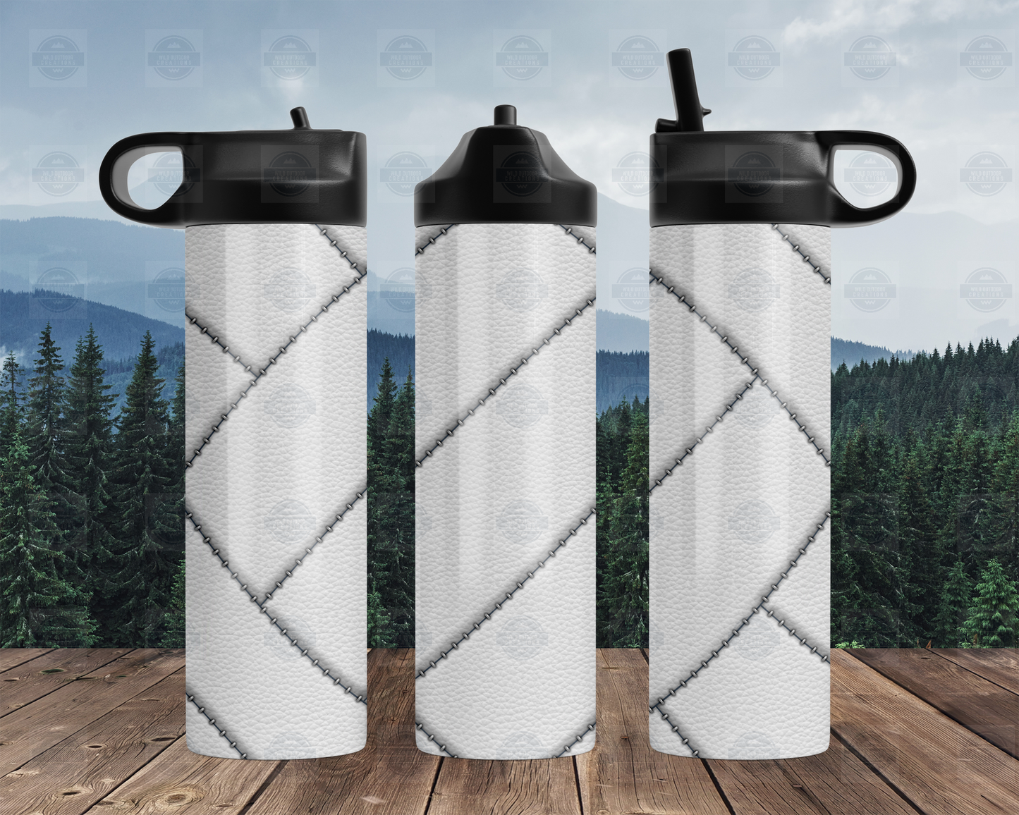 Volleyball-Themed 20oz Skinny Water Bottle with Flip Top Lid