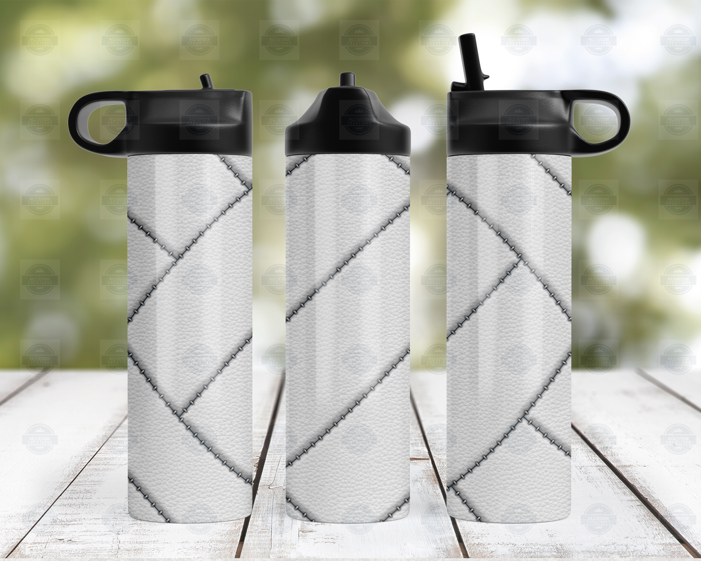 Volleyball-Themed 20oz Skinny Water Bottle with Flip Top Lid