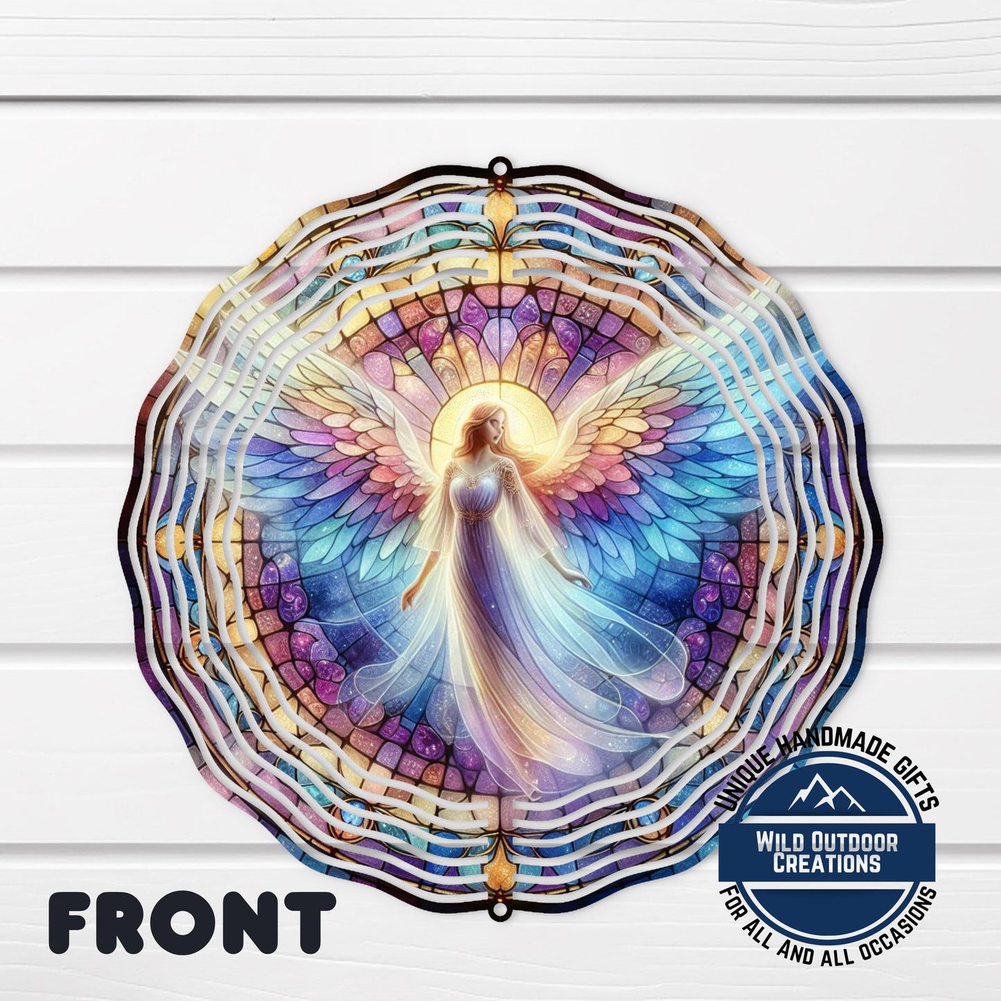 Angel Wind Spinner – Pastel Garden Decor | Unique Mother's Day Gift, Outdoor Art - additional angle