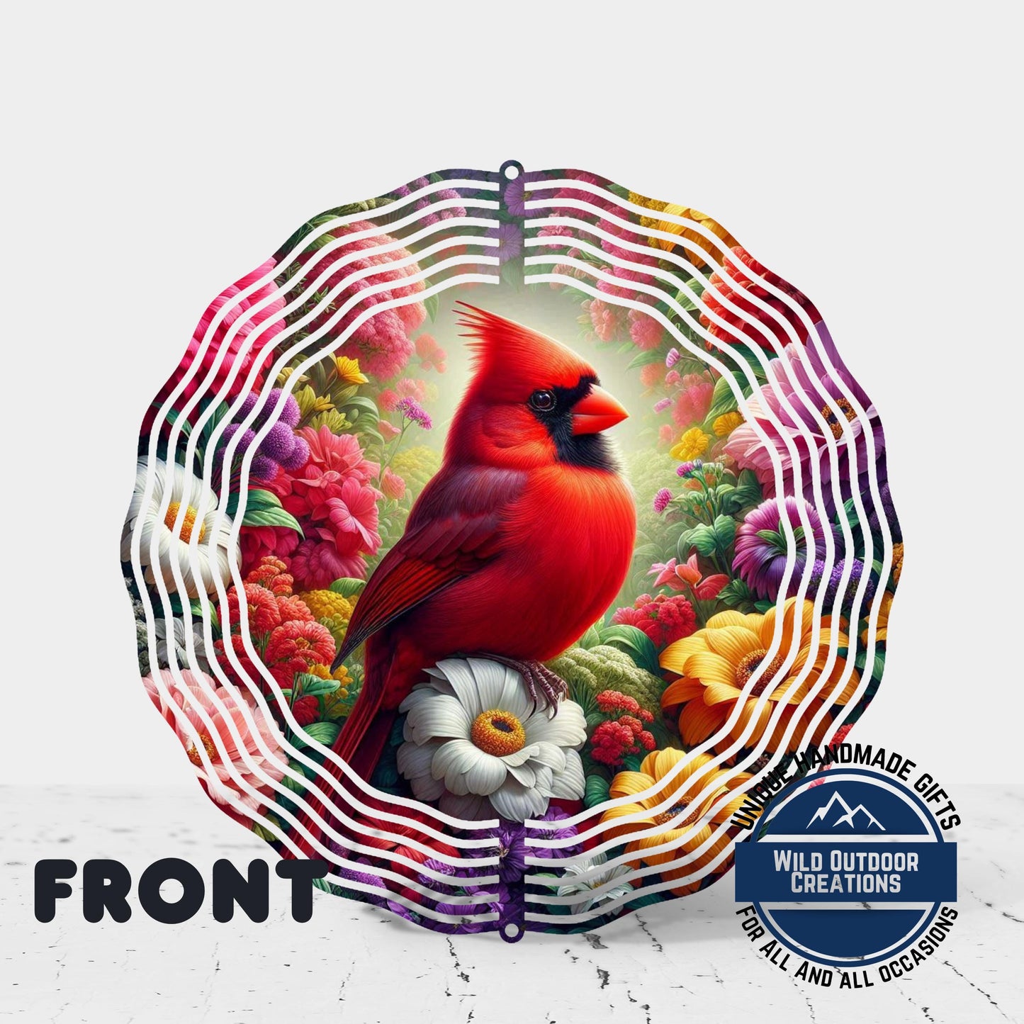 Cardinal Wind Spinner – 10 Inch Outdoor Garden Decor with Vibrant Red Bird & 360 Swivel Hook - additional product photo 11