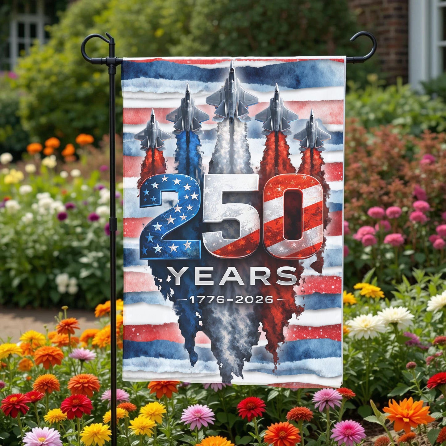 America 250th Anniversary Flag - Patriotic Garden Flag 12x18 Sublimation Outdoor