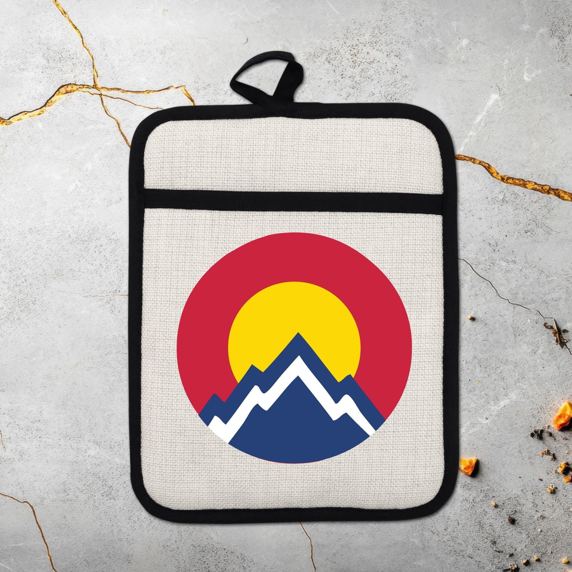Colorado Pot Holder | Silicone Pocket Oven Mitt With Heat Resistant Trivet - additional product photo 18