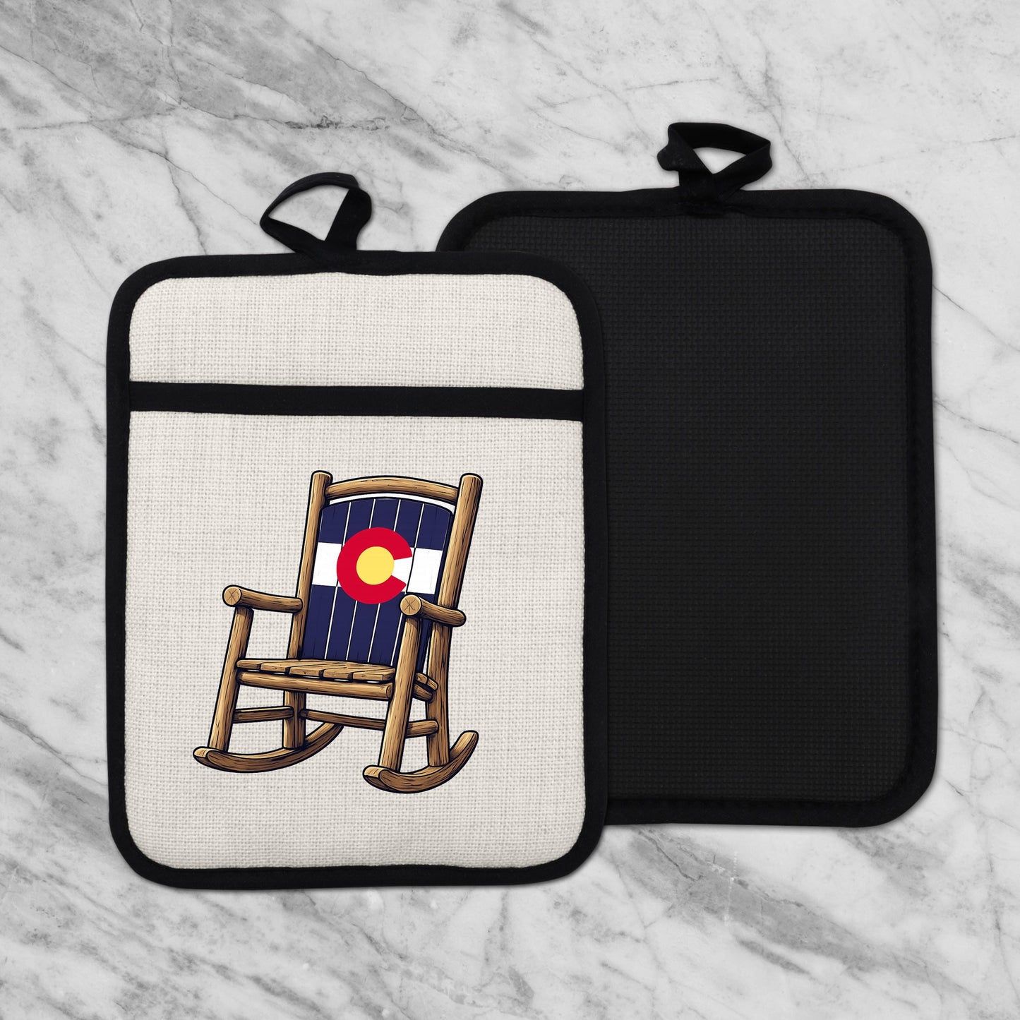 Colorado Kitchen Pot Holder - Silicone Trivet, Rustic Farmhouse Style Heat Resistant - additional product photo 11