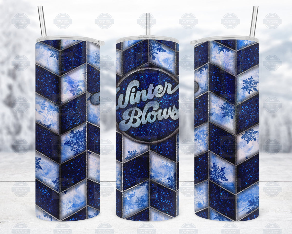 Winter Tumbler Cup, Winter Blows 20Oz Stainless Steel Travel Mug