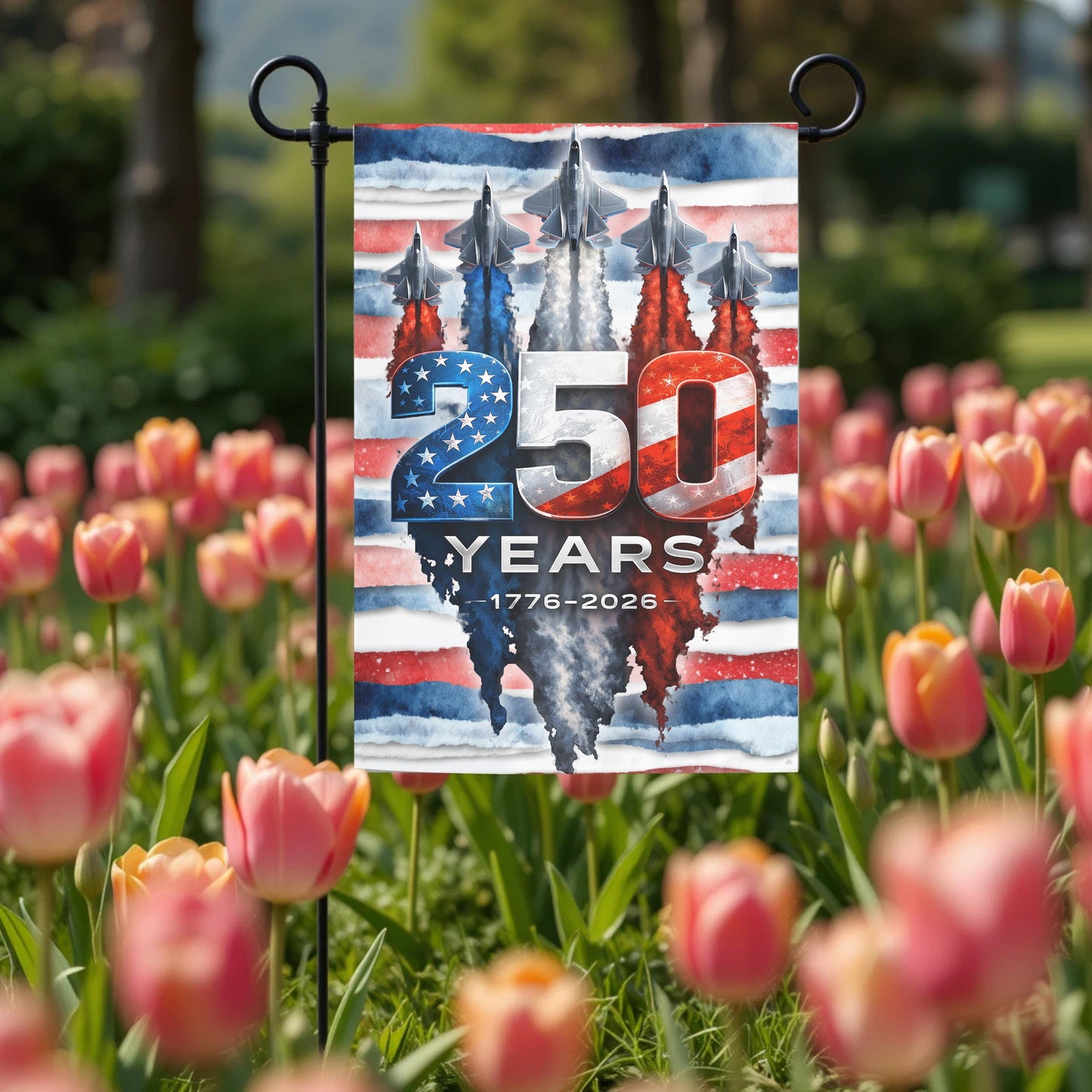 America 250th Anniversary Flag - Patriotic Garden Flag 12x18 Sublimation Outdoor