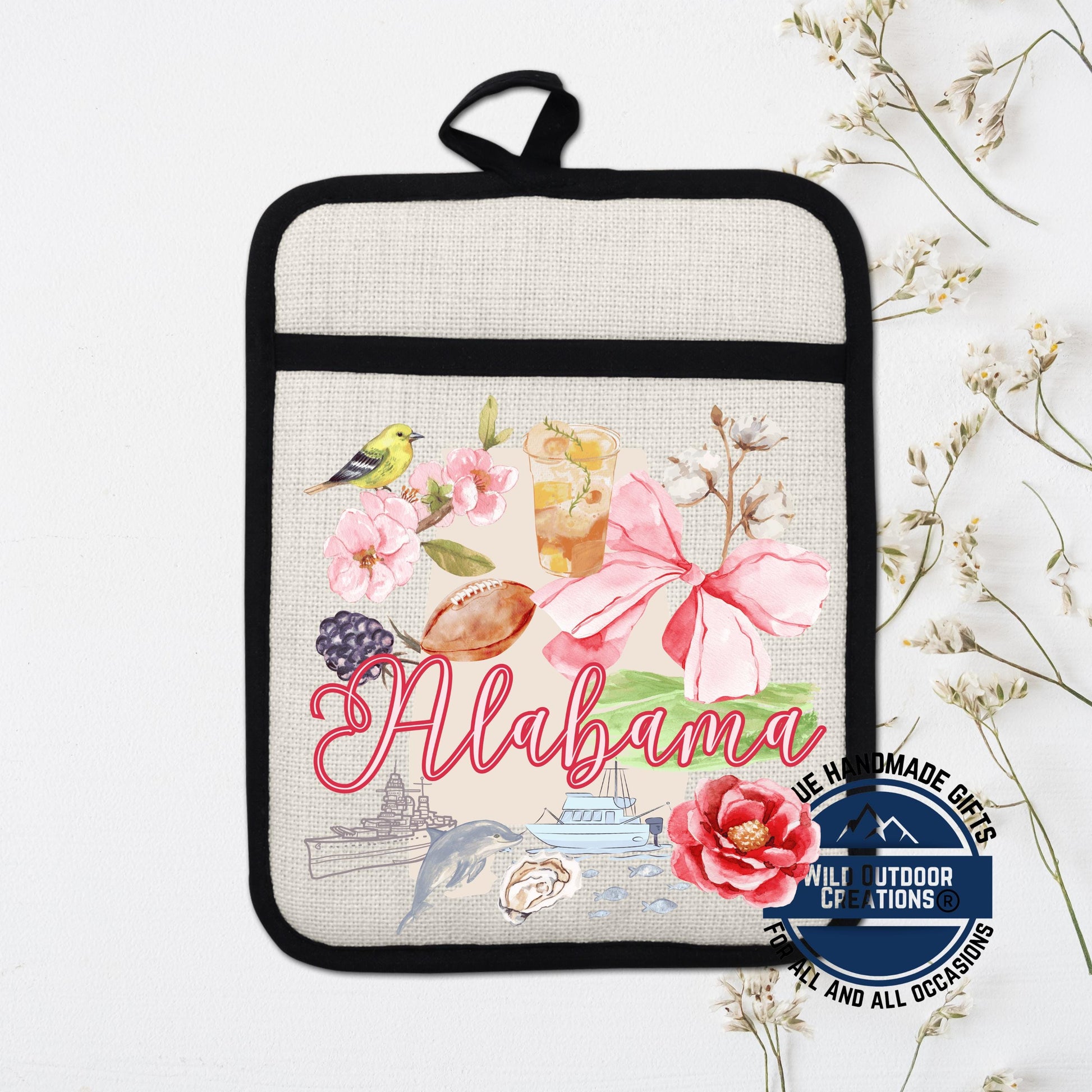 Alabama Pot Holder – State Pride Kitchen Gift | Southern Home Decor, Non Slip Grip - additional product photo 11