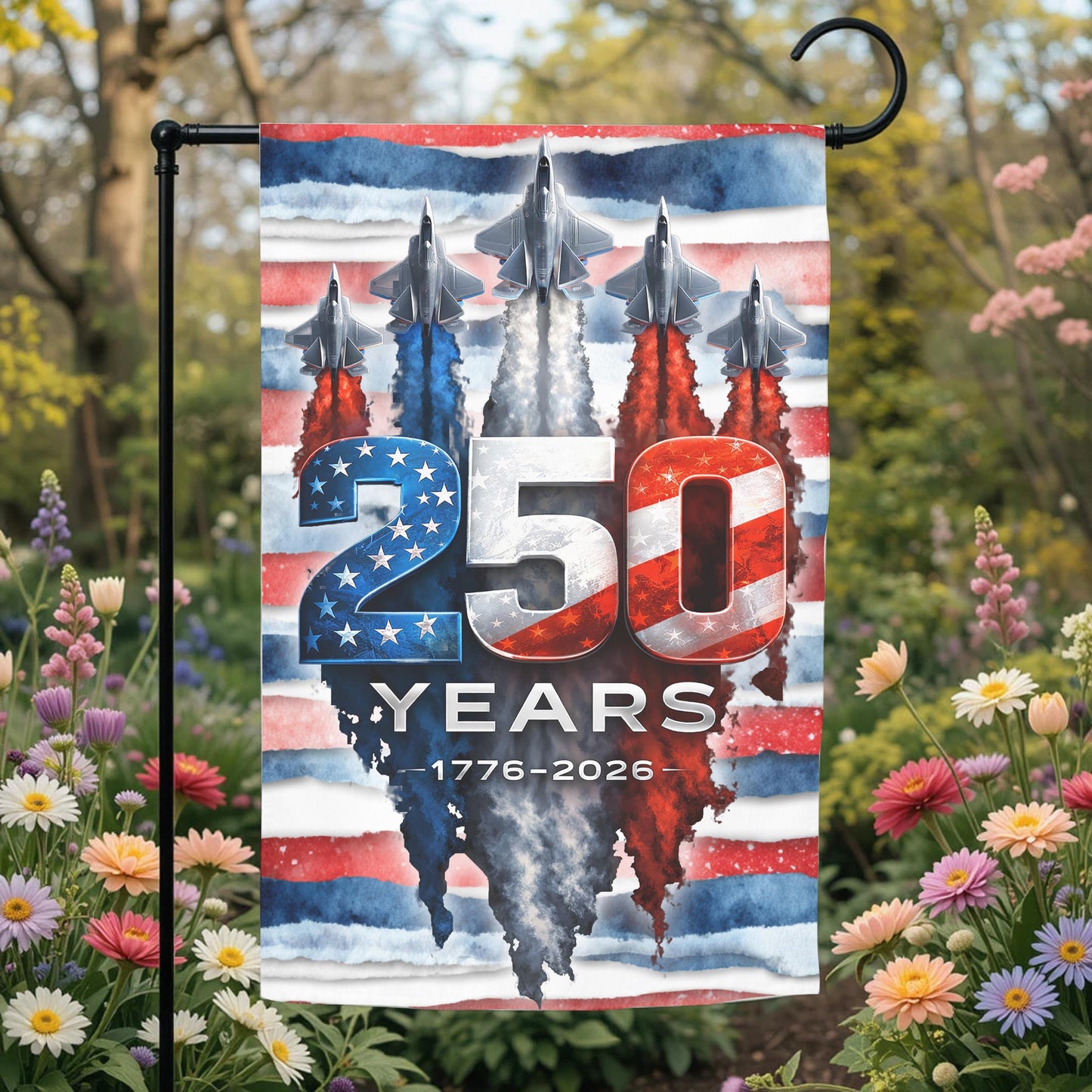 America 250th Anniversary Flag - Patriotic Garden Flag 12x18 Sublimation Outdoor