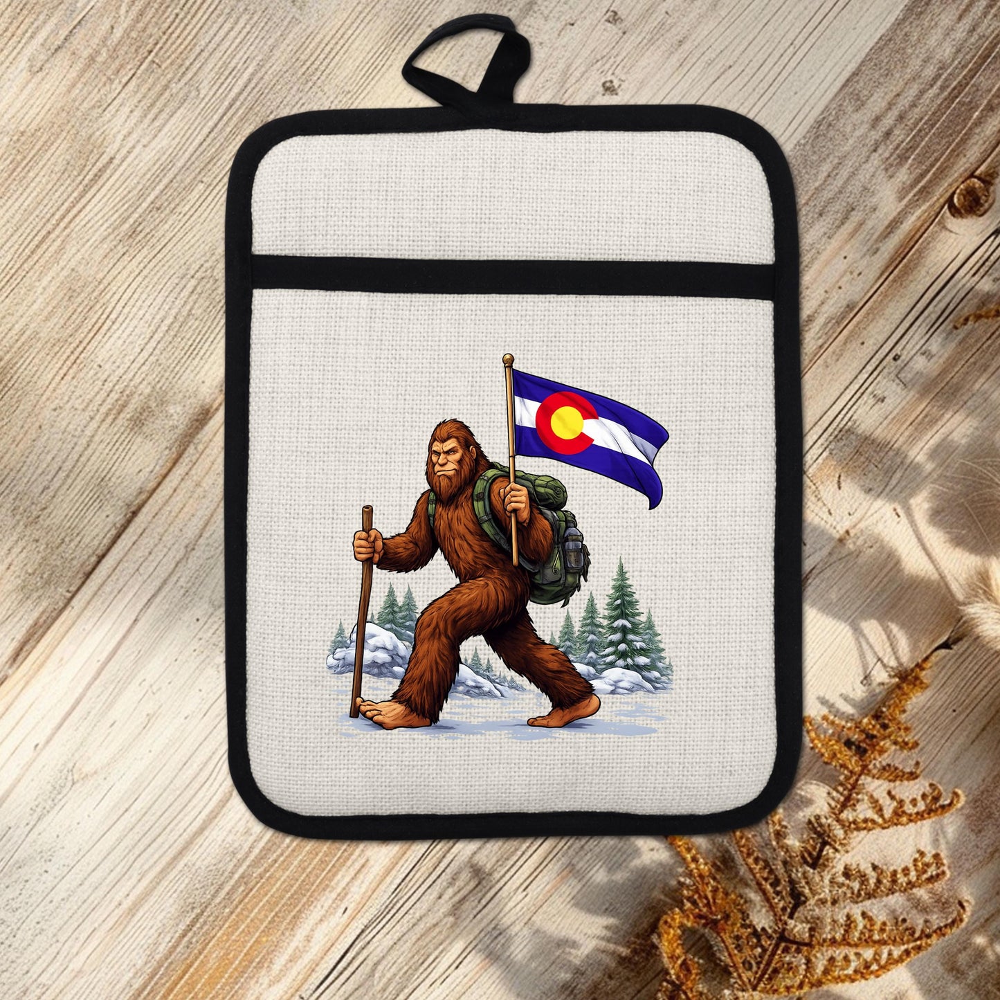 Bigfoot Pot Holder – Silicone Trivet Mitt | Pocket Style Heat Resistant Mitt - alternate view