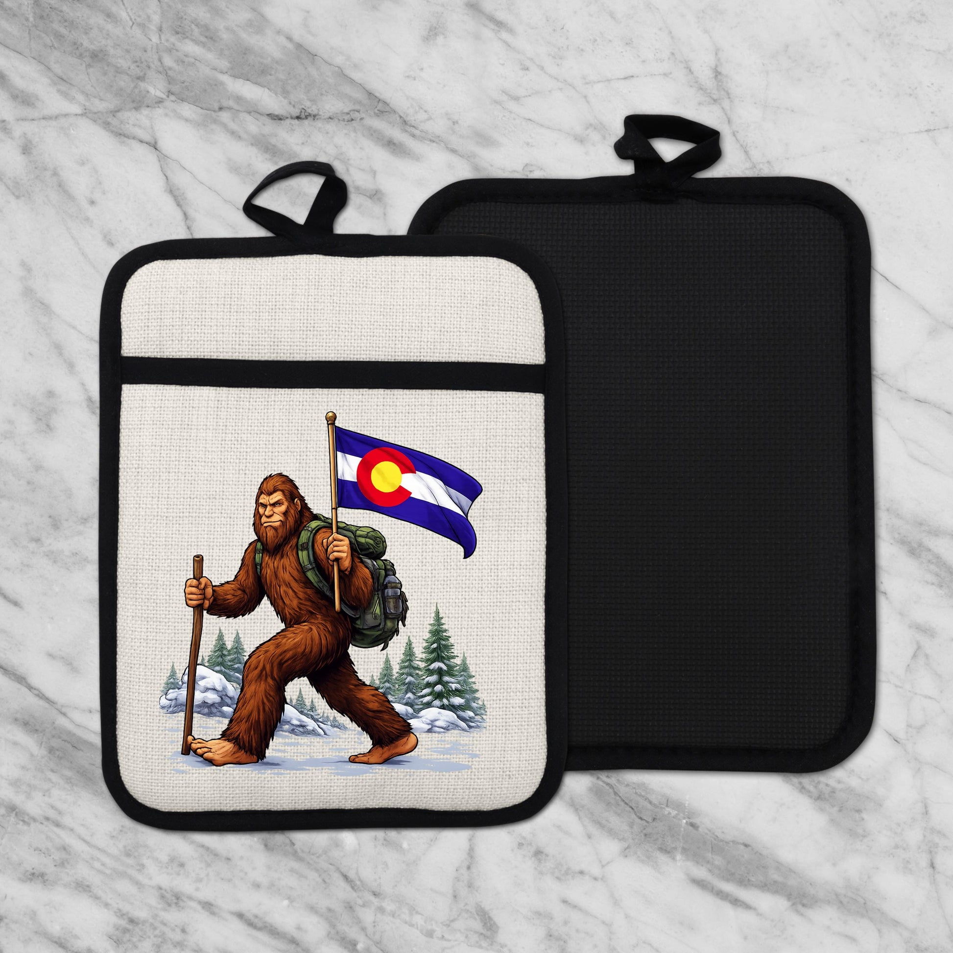 Bigfoot Pot Holder – Silicone Trivet Mitt | Pocket Style Heat Resistant Mitt - additional product photo 10