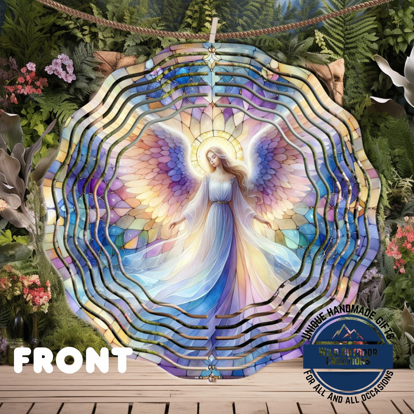 Angel Wind Spinner – 10 Inch Pastel Aluminum Garden Decor with 360° Swivel - additional product photo 11