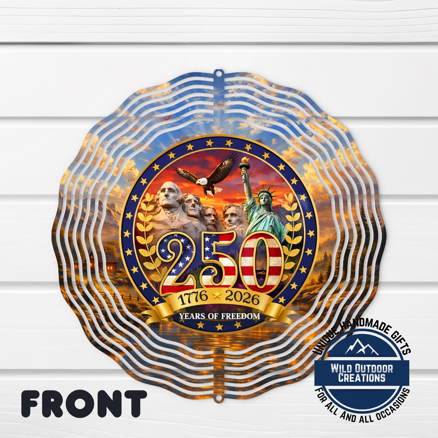 USA 250th Anniversary Wind Spinner – Patriotic Outdoor Decor | Aluminum Garden Spinner