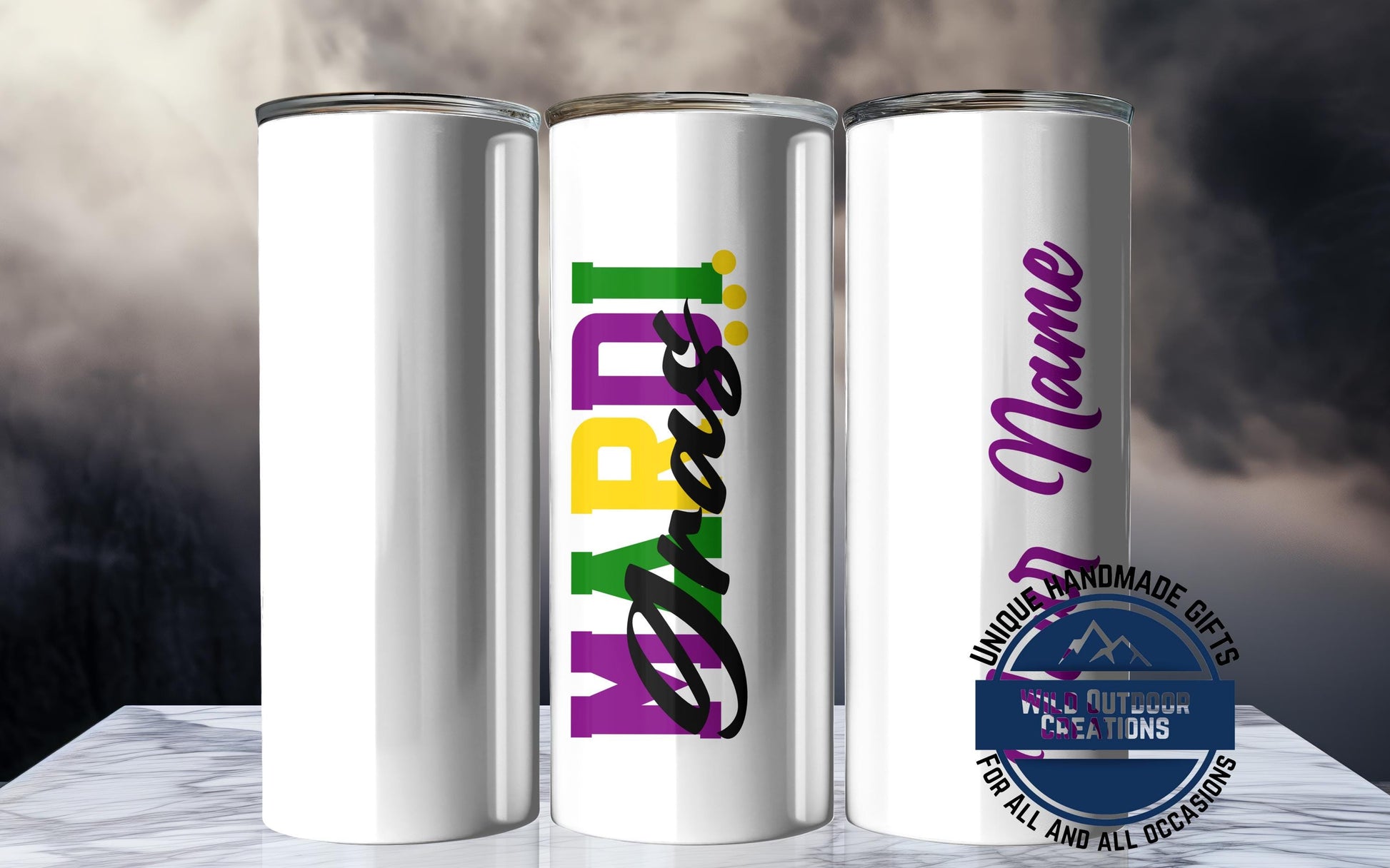 Glow-in-the-Dark Tumbler - Custom Name Skinny Steel Cup | 20oz or 30oz Double Wall - additional product photo 11