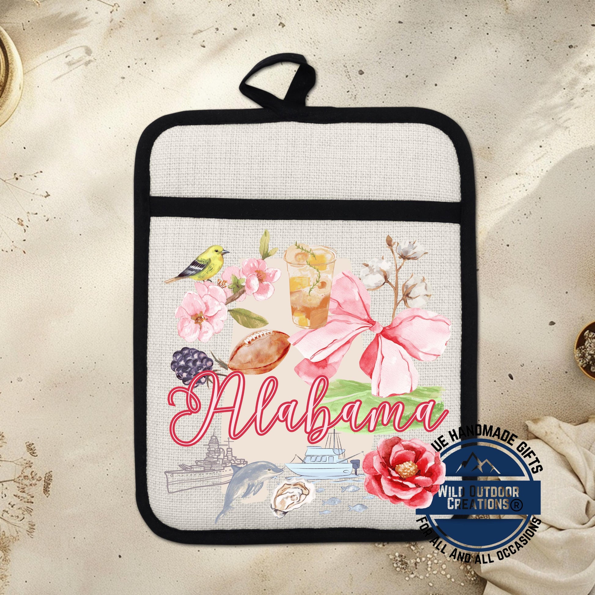 Alabama Pot Holder – State Pride Kitchen Gift | Southern Home Decor, Non Slip Grip - lifestyle view