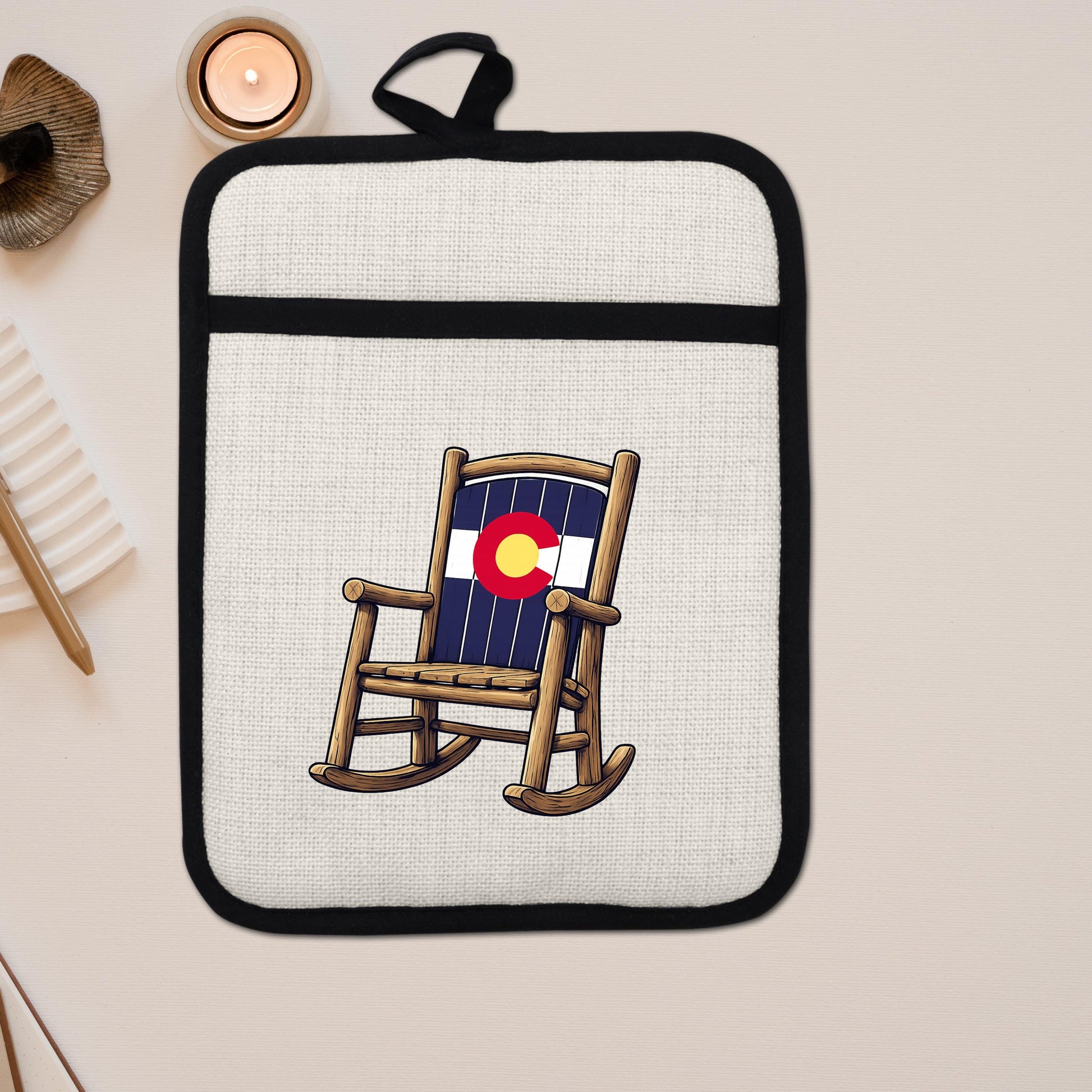 Colorado Kitchen Pot Holder - Silicone Trivet, Rustic Farmhouse Style Heat Resistant - additional product photo 14
