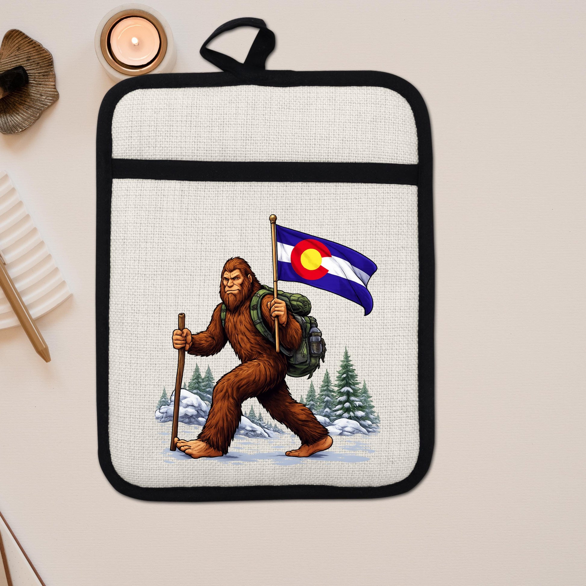 Bigfoot Pot Holder – Silicone Trivet Mitt | Pocket Style Heat Resistant Mitt - additional product photo 13