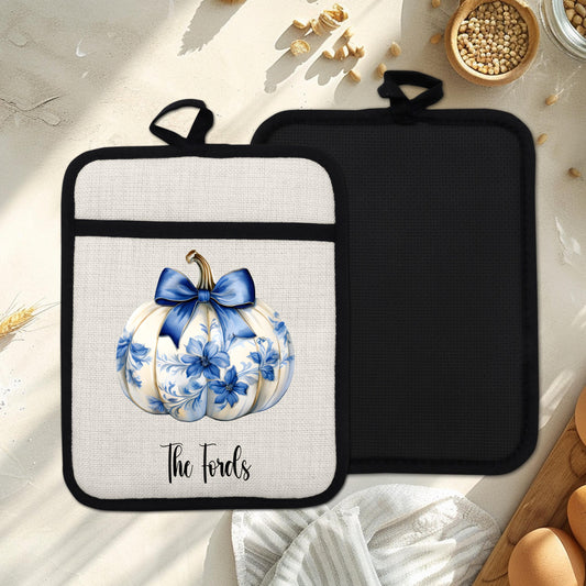 Personalized Fall Pot Holder - Unique Custom Hostess Gift for Autumn