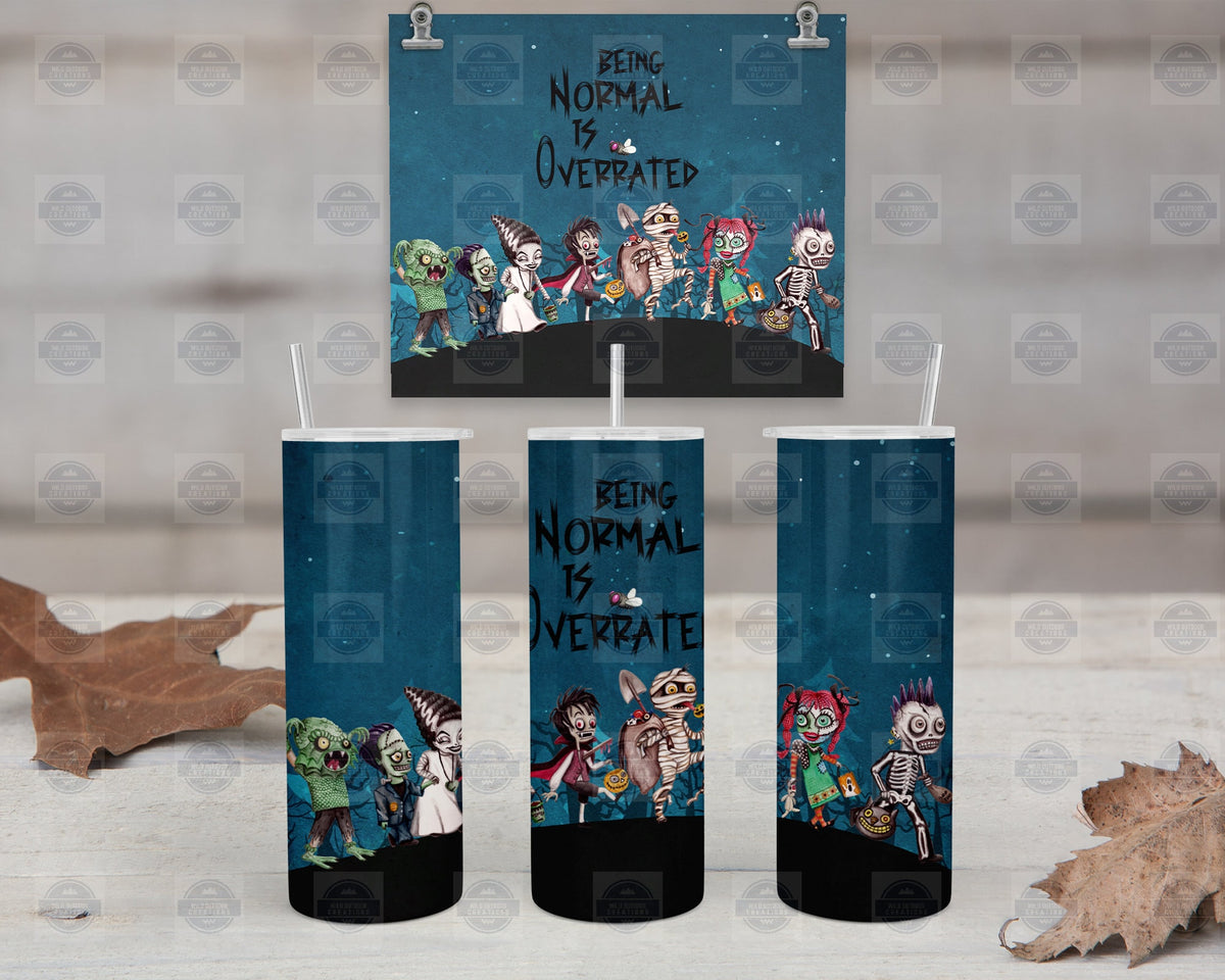 Halloween Tumbler, 20Oz Stainless Steel, Straw, Lid, 8In X 2 7/8Dia