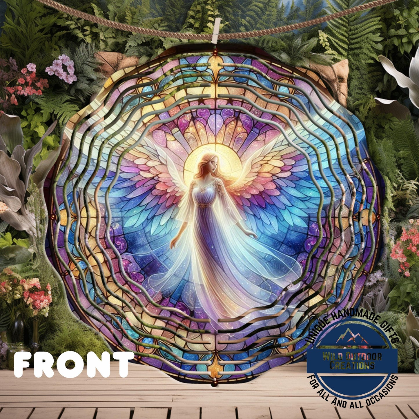 Angel Wind Spinner – Pastel Garden Decor | Unique Mother's Day Gift, Outdoor Art - additional product photo 11
