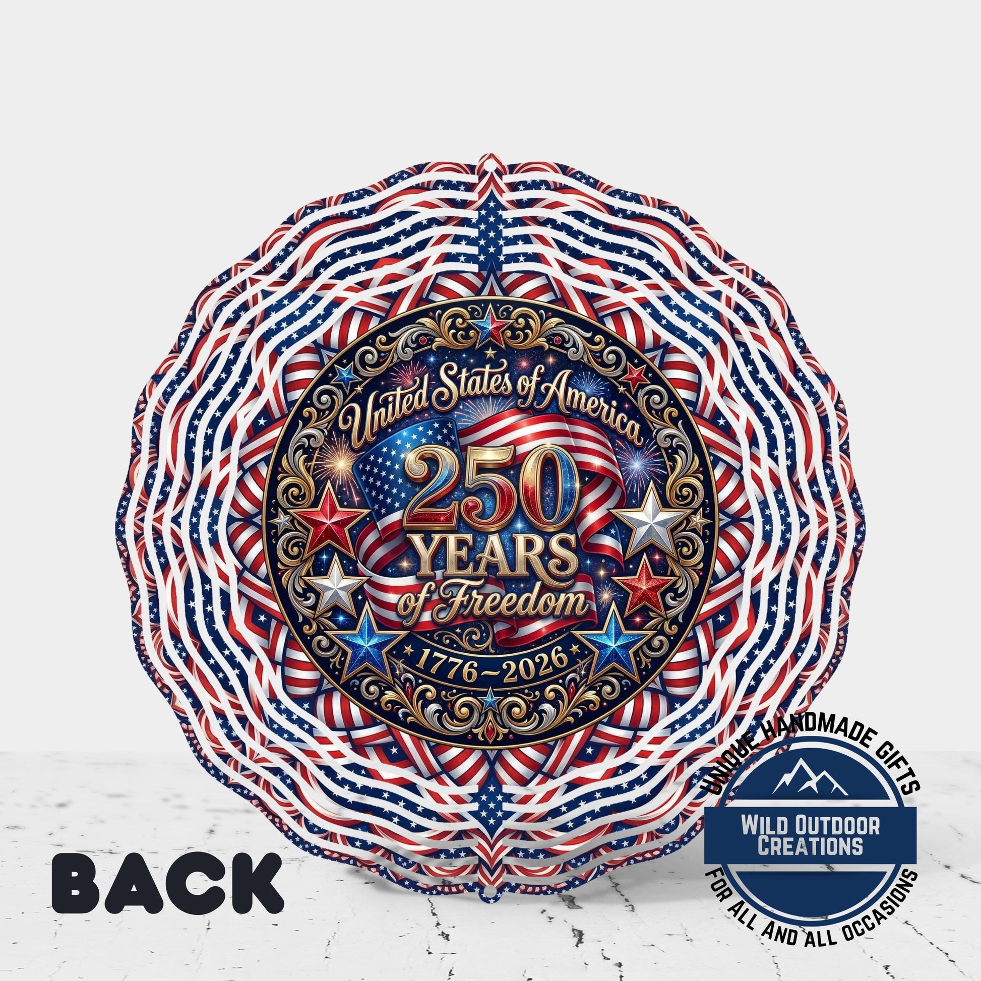USA 250th Anniversary Wind Spinner – Patriotic Garden Decor | Aluminum Outdoor Spinner - additional product photo 10