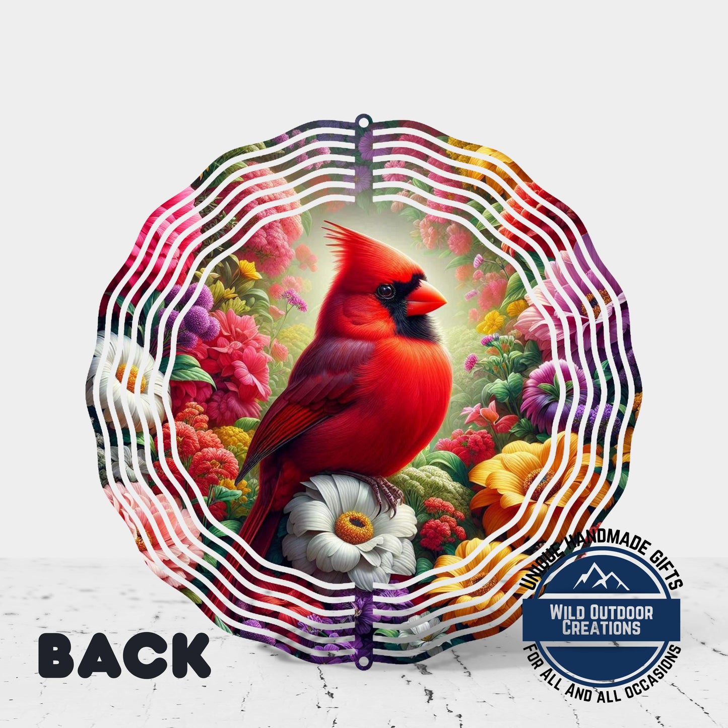 Cardinal Wind Spinner – 10 Inch Outdoor Garden Decor with Vibrant Red Bird & 360 Swivel Hook - additional product photo 12