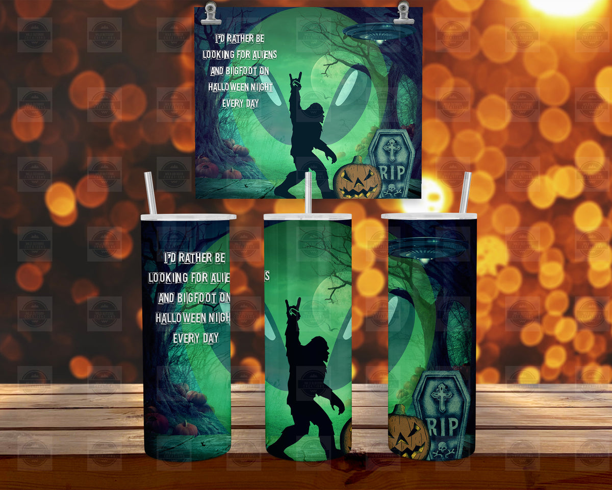 Bigfoot Hunter Tumbler, Cryptidcore Halloween Cup | Stainless 20Oz