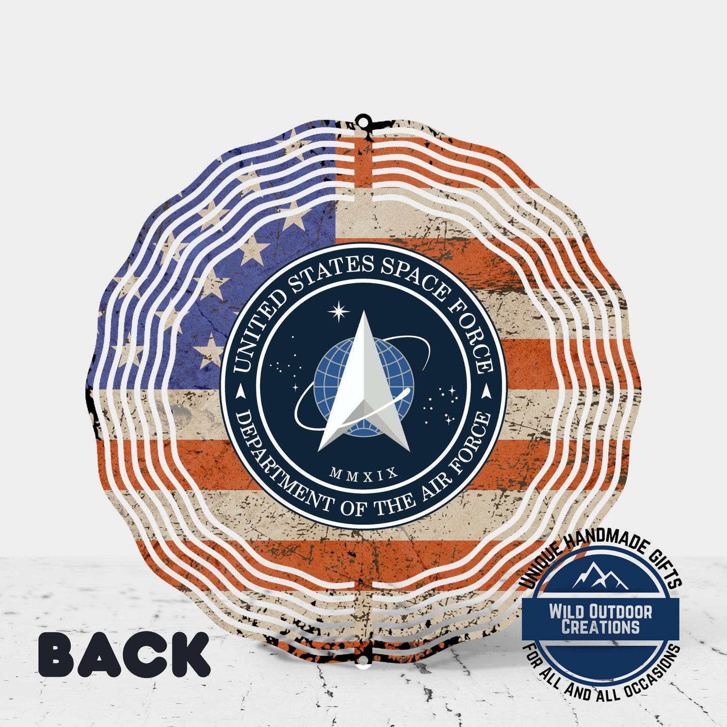 Space Force Wind Spinner – Patriotic Garden Decor | USSF Veteran Gift Outdoor Art - additional product photo 10