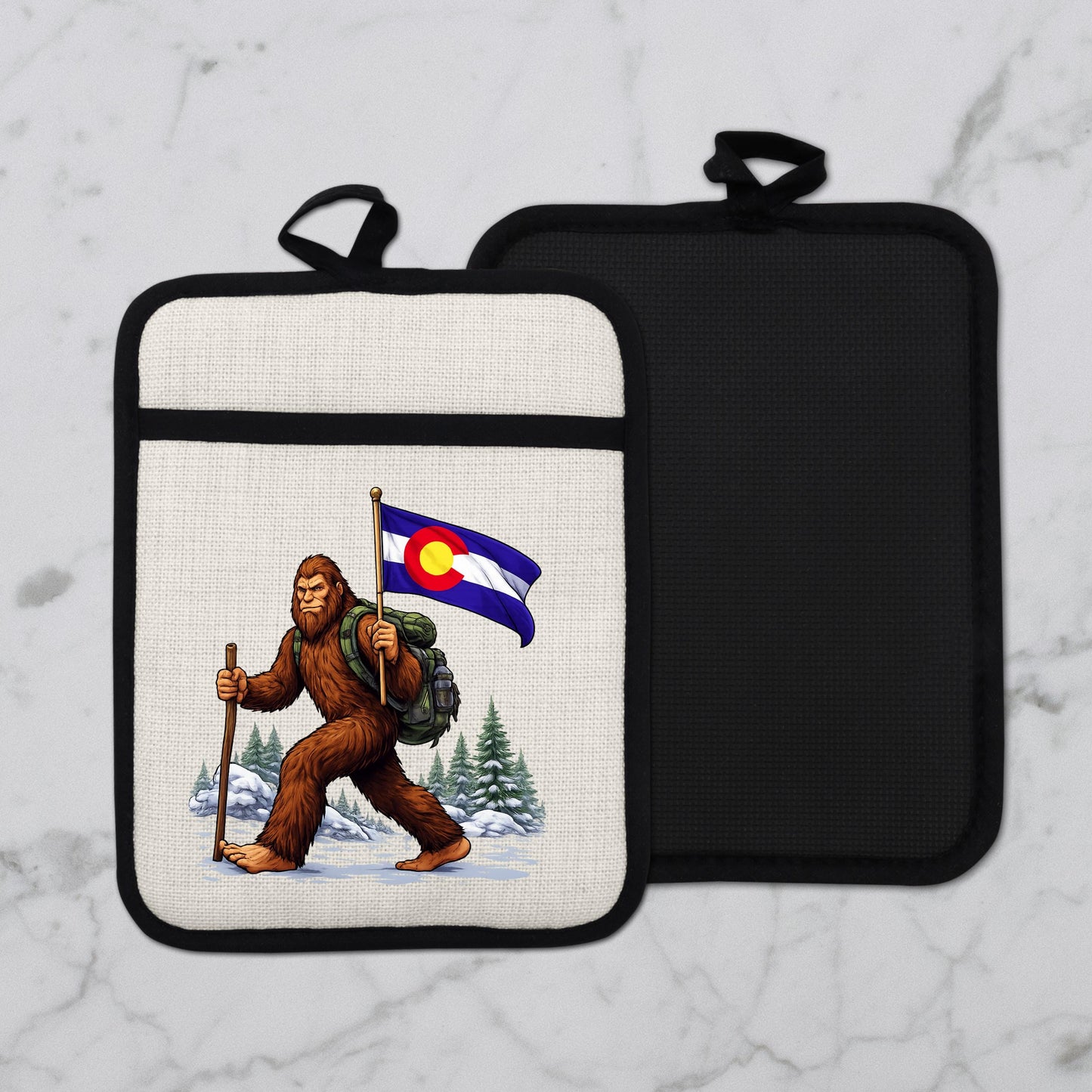 Bigfoot Pot Holder – Silicone Trivet Mitt | Pocket Style Heat Resistant Mitt - additional product photo 11