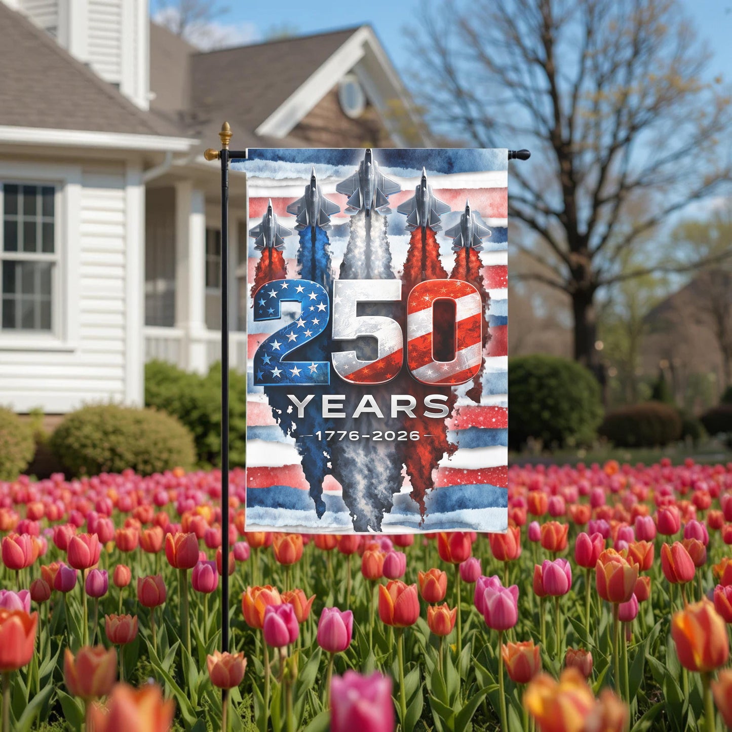 America 250th Anniversary Flag - Patriotic Garden Flag 12x18 Sublimation Outdoor