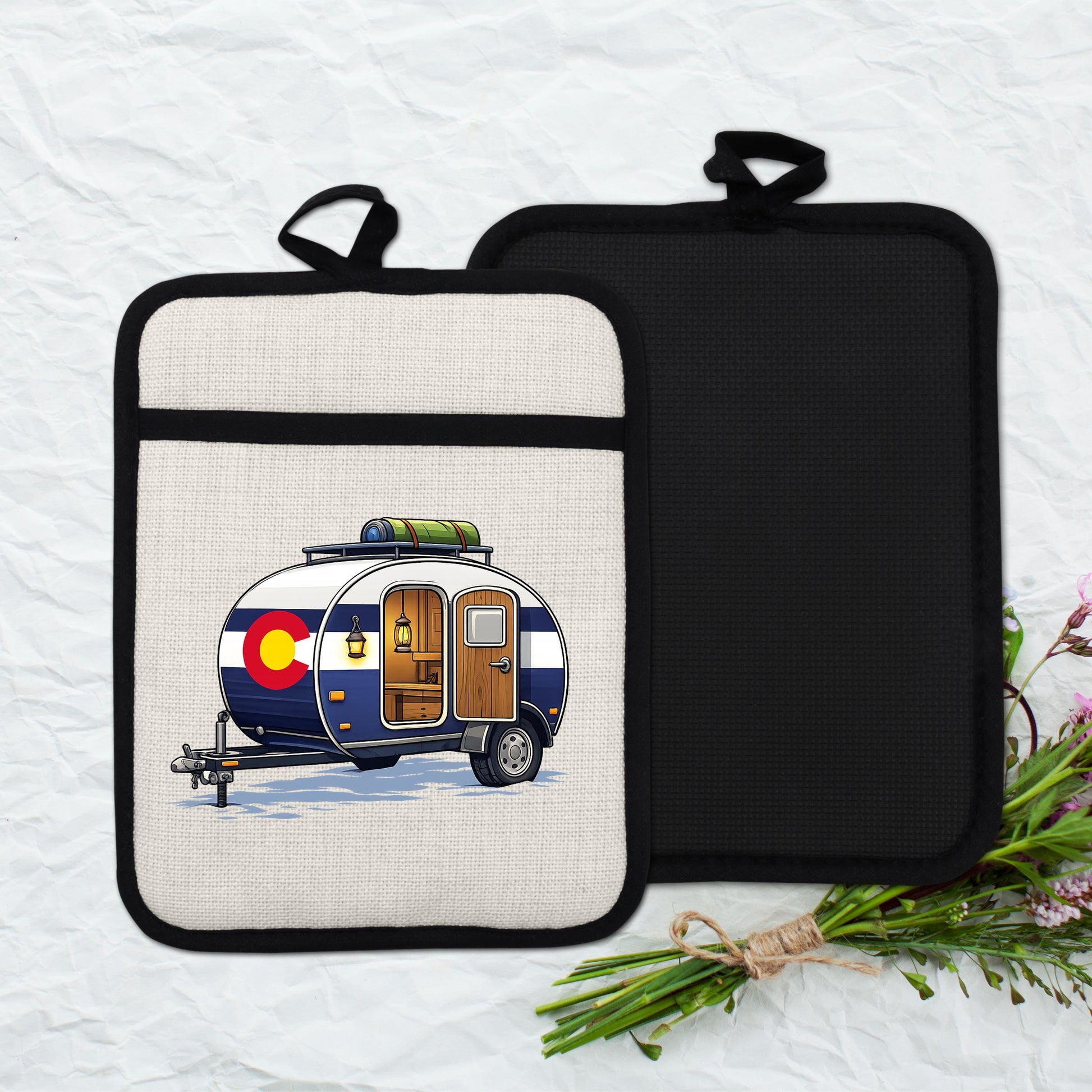Pot Holder Oven Mitt - Heat Resistant Silicone Trivet | Colorado Camper Gift - additional product photo 13