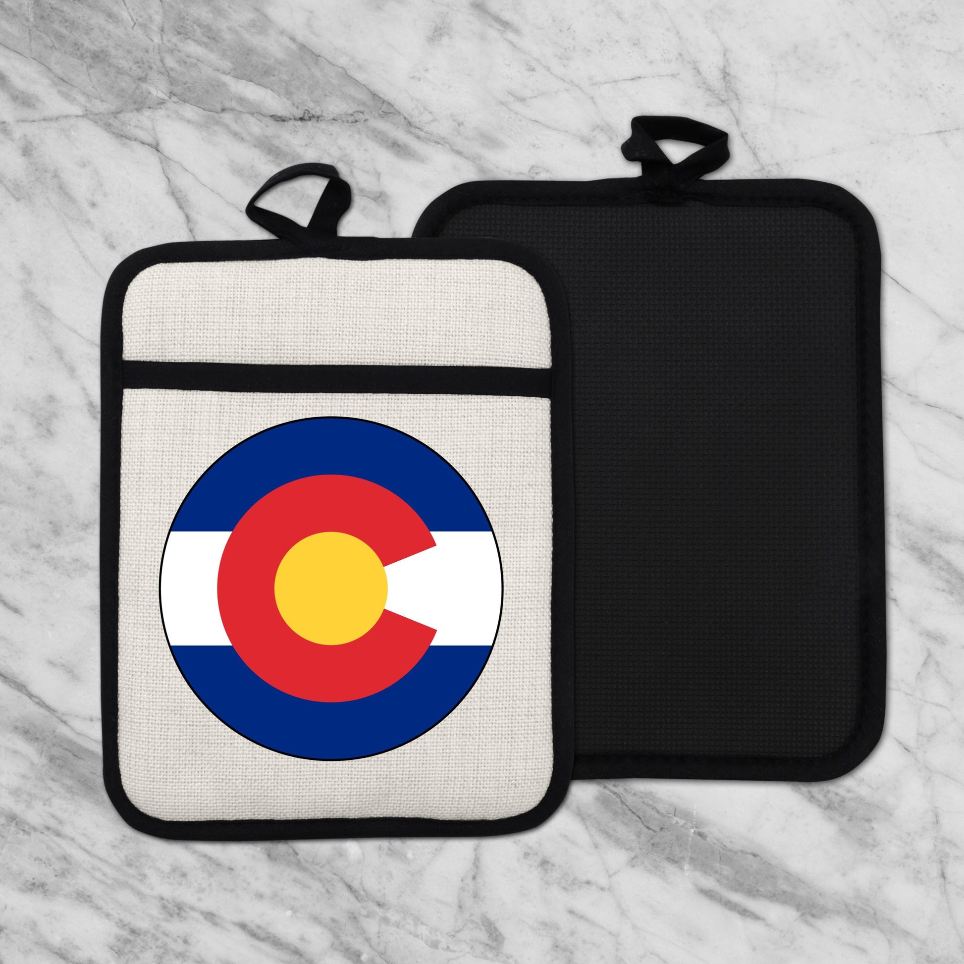 Colorado State Flag Pot Holder – Durable Linen & Silicone Kitchen Grip 9x7 Inches - additional product photo 11