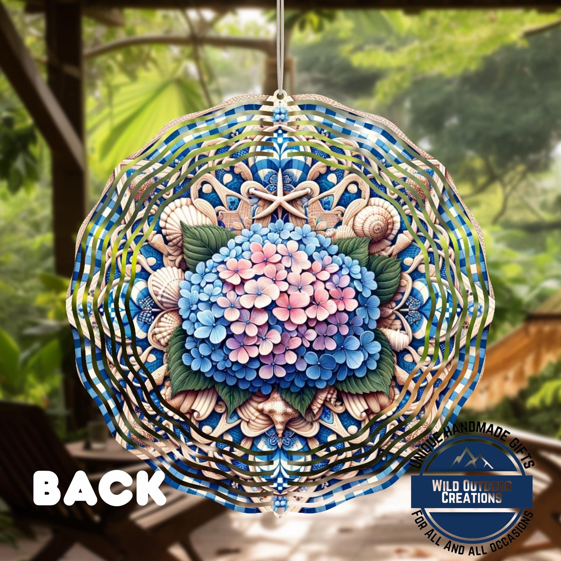 Hydrangea Garden Spinner – Coastal Garden Decor with 360 Degree Swivel - additional product photo 10