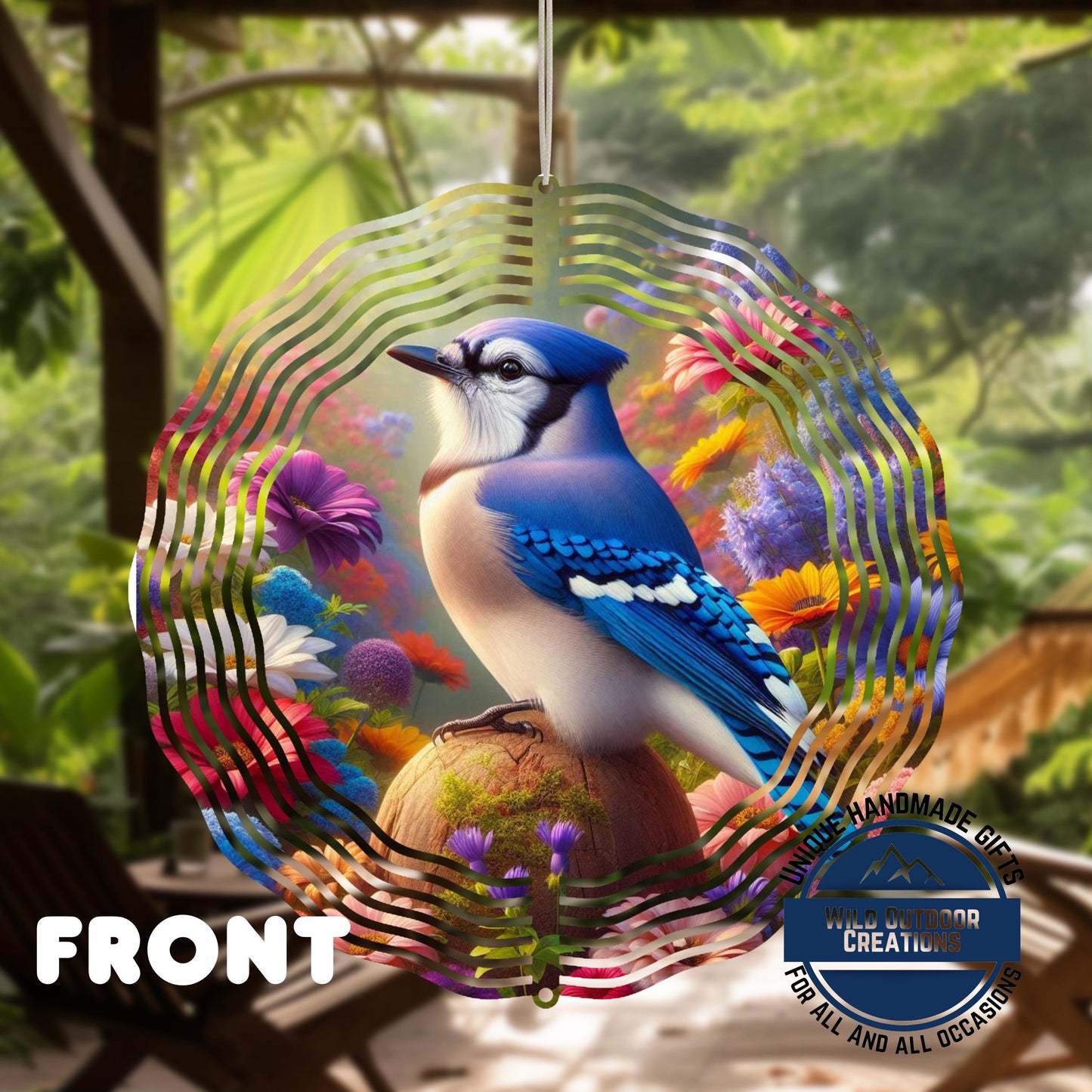 Blue Jay Wind Spinner – 10 Inch Outdoor Wind Spinner with 360 Swivel Hook - product dimensions and specifications
