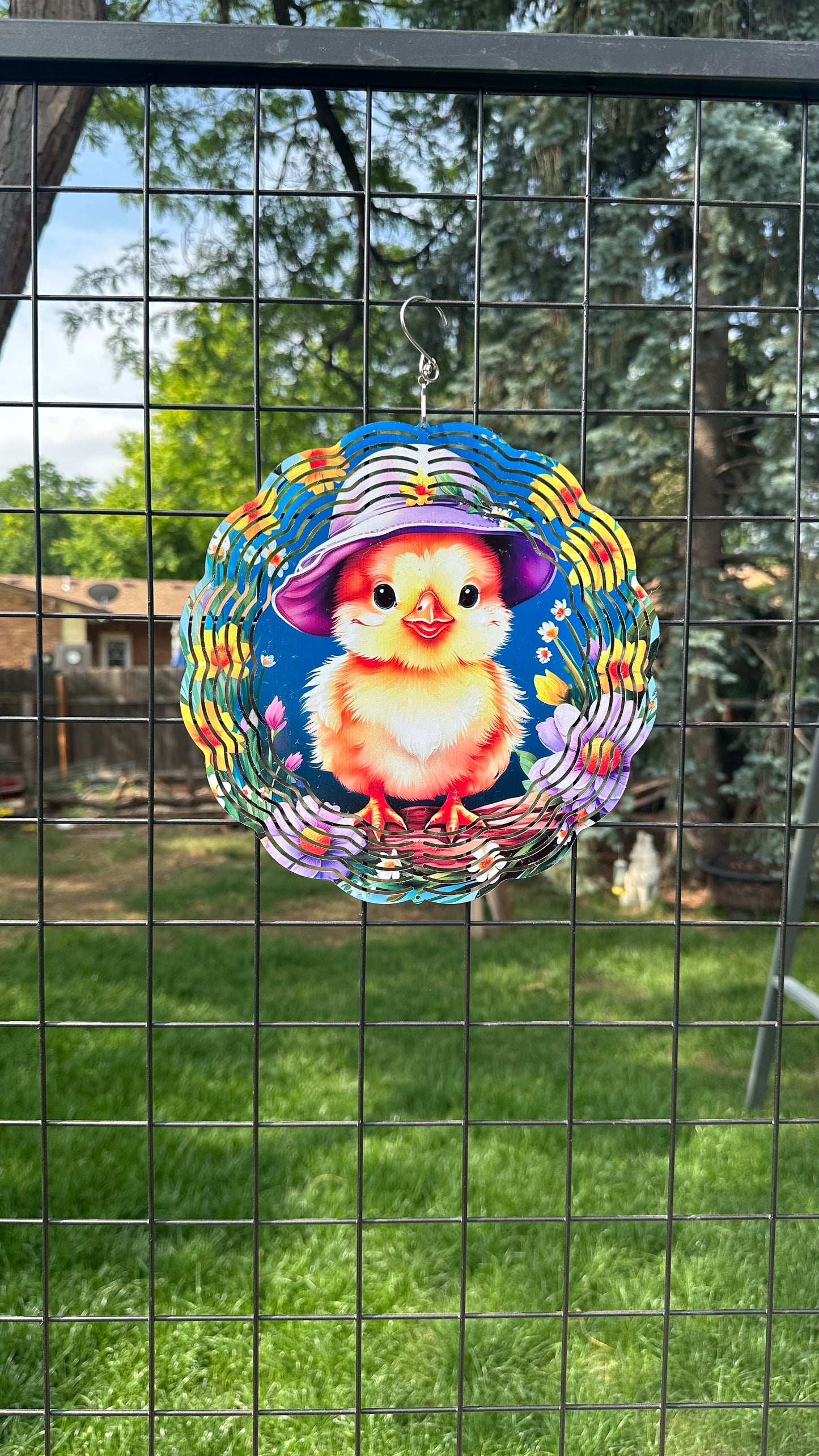 Floral Duck 3D Wind Spinner, 10' Wind Spinner