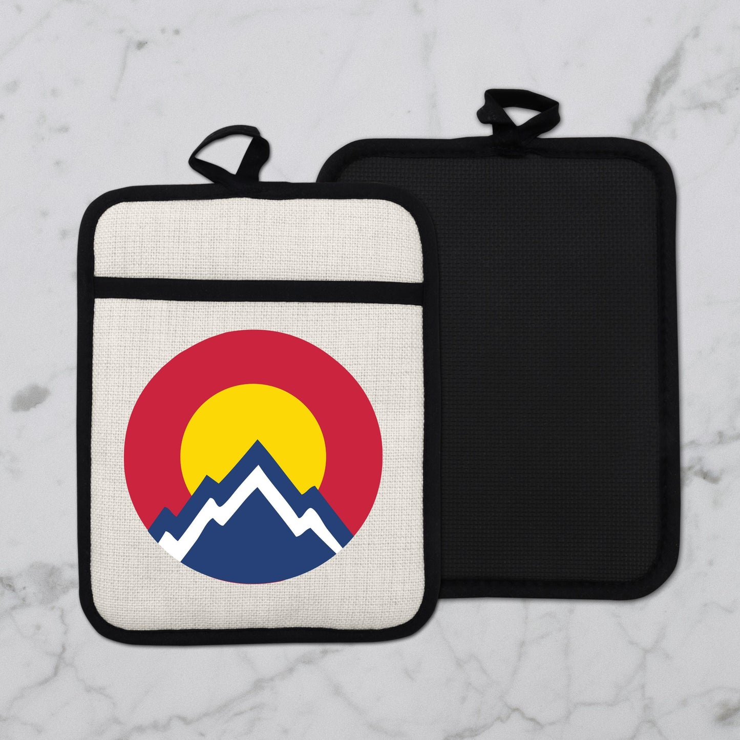 Colorado Pot Holder | Silicone Pocket Oven Mitt With Heat Resistant Trivet - additional product photo 12