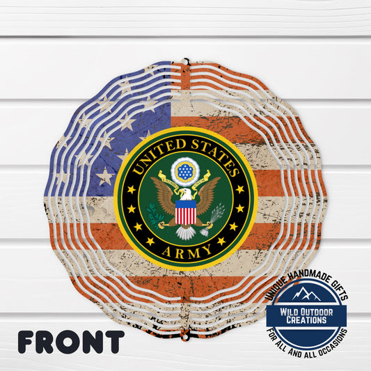 US Army Wind Spinner – Patriotic Outdoor Decor | Durable Aluminum Garden Art