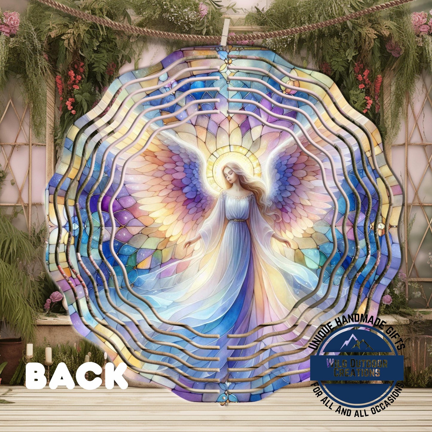 Angel Wind Spinner – 10 Inch Pastel Aluminum Garden Decor with 360° Swivel - additional product photo 10