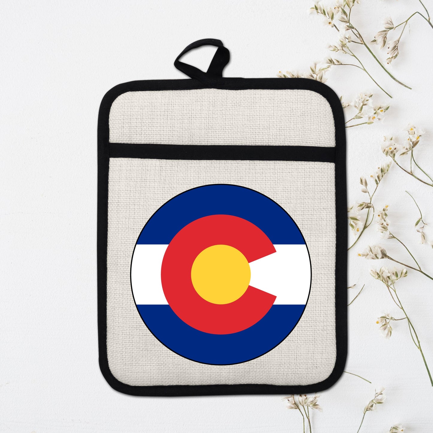 Colorado State Flag Pot Holder – Durable Linen & Silicone Kitchen Grip 9x7 Inches - additional product photo 17