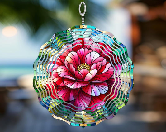 Camellia Wind Spinner - Elegant Alabama State Flower Decor for Housewarming Gifts